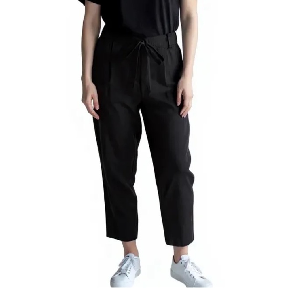 DKNY Black Tie Waist Tapered Pants Size 12